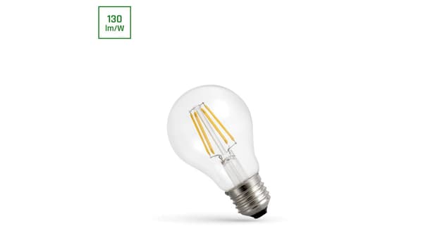 LED GLS E-27 230V 5.5W COG WW Klar Dæmpbar Spektrum