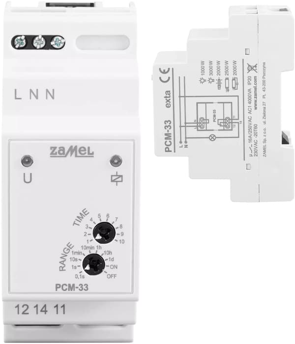 Nul-skiftet timer med vekslende drift 230V AC PCM-33 EXT10000307