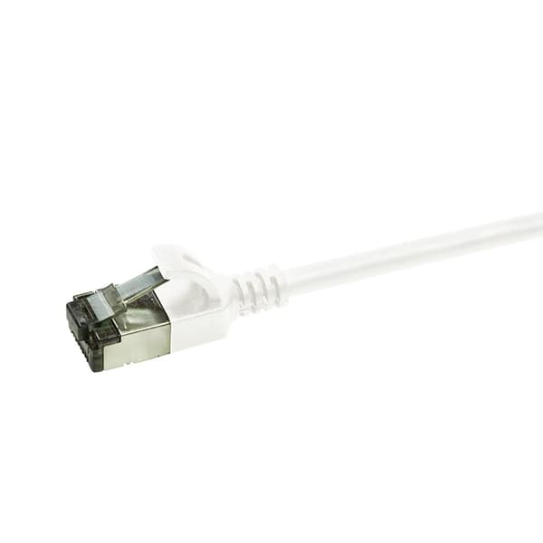 Kabel Logilink Cat.6A TPE SlimLine hvid 0,3m
