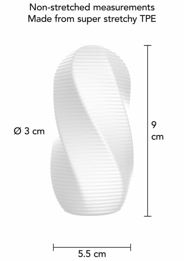 Medelstor Masturbator Swirl Vit