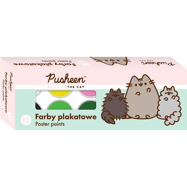 Plakatmaling 12 farver 20 ml PUSHEEN
