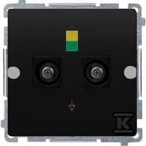 Simon Basic potentialudligningsstik dobbelt (modul) sort BMGEK2.01/49