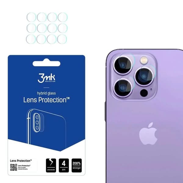 Kameraglas til iPhone 14 Pro Max / 14 Pro 7H til 3mk Series linsebeskyttelsesobjektiv