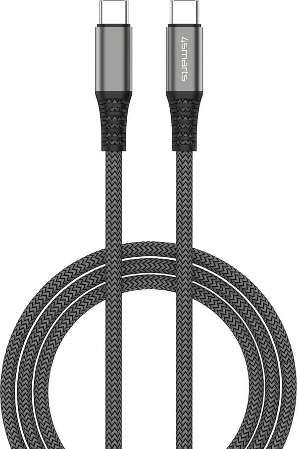 4smarts USB-C–USB-C-kaapeli PremiumCord 100W 1,5m musta 456266