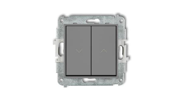 Karlik Mini Louver Knapp mattgrå (27MWP-8)