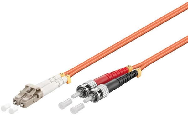 MicroConnect-kuitupatch-kaapeli - LC/UPC-ST/UPC 2m OM2 MM Duplex LSZH OD: 2mm, 0.3dB Oranssi