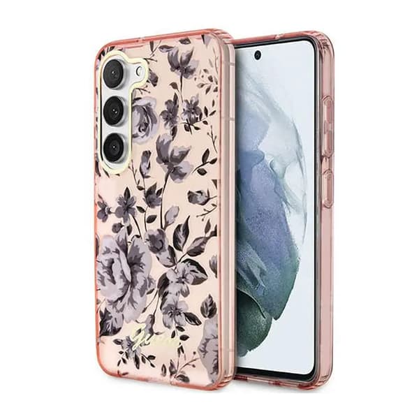 Guess GUHCS23MHCFWSP S23+ S916 pink/pink Hardcase Flower Collection