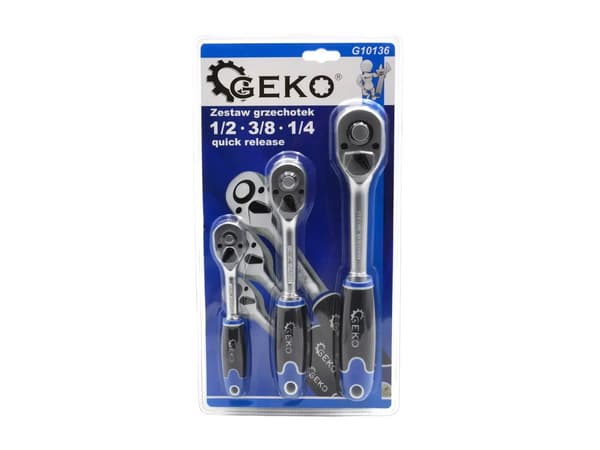 Spärrnyckelsats 1/2 3/8 1/4 snabbkoppling (10)