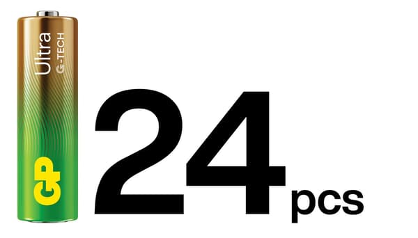 GP ULTRA ALKALINE AA/LR06 Batteri. 24-pak