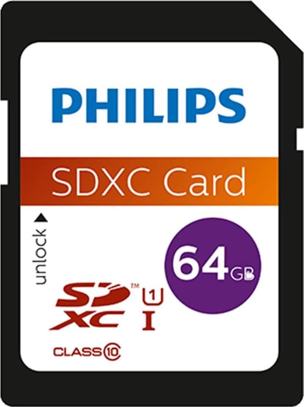 Philips SDXC-kort 64GB Klasse 10 UHS-I U1