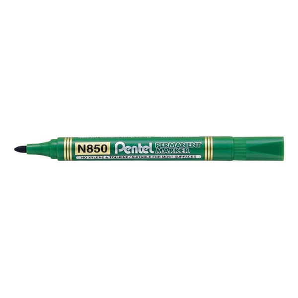 Pentel permanent marker N850 skrå spids grøn (42K053D)