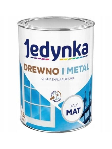 ALKYDIMAALI PUULLE JA METALLILLE MATTAVALKOINEN 0,9L