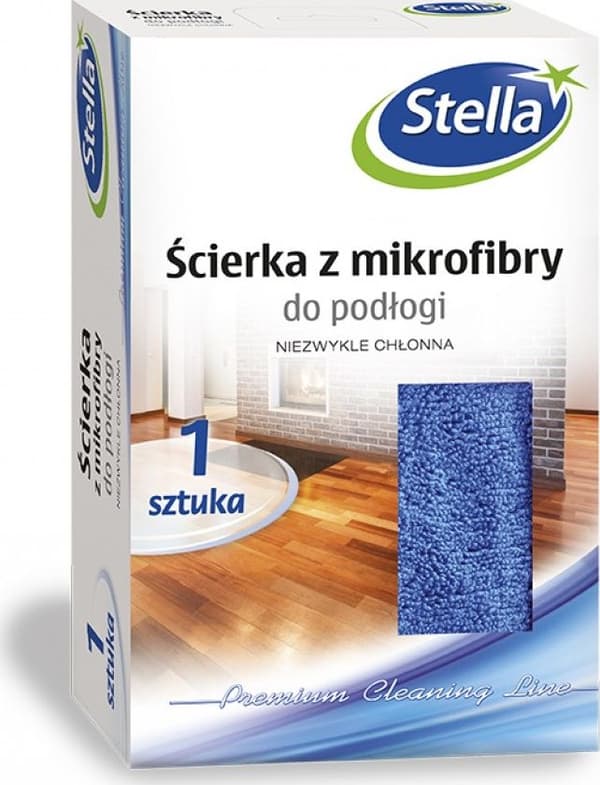 Stella Mikrofiberduk STELLA, för golv, dubbelsidig, 1 st, blå