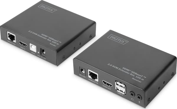 DIGITUS DS-55505 - Extender Sæt - KVM / audio / USB extender - HDBaseT 2.0