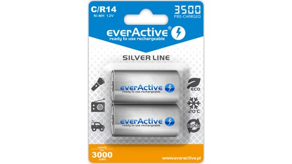 EverActive-akku Silver Line C/R14 3500mAh 2 kpl