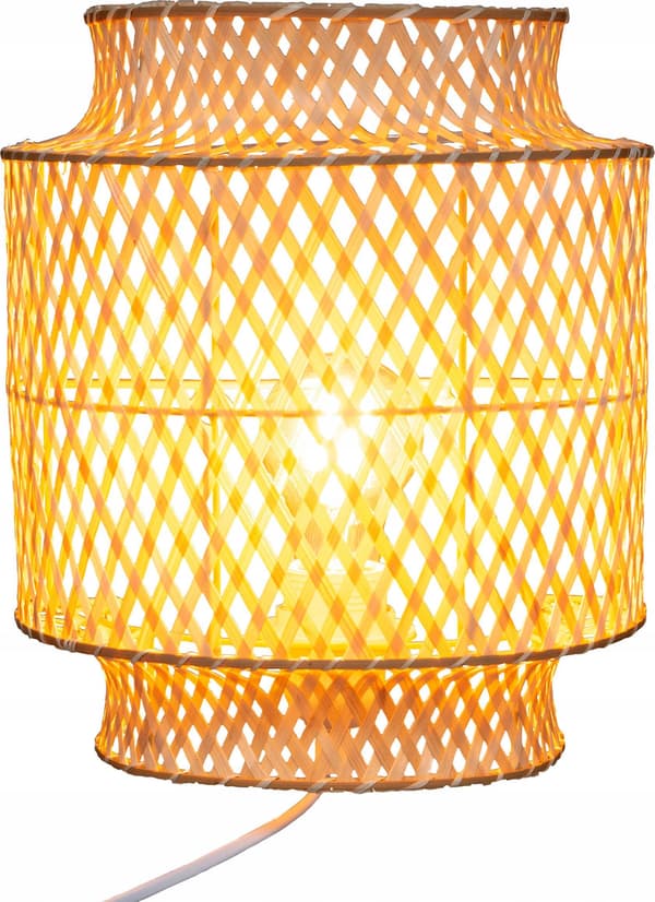 Atmosphera bordslampa Liby boho bordslampa, bambuskärm, 28 cm
