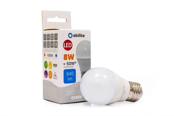 LED-POLTTIMO ABILITE MILK BALL B.NEUTRAL E27 8W/230V 640LM G455