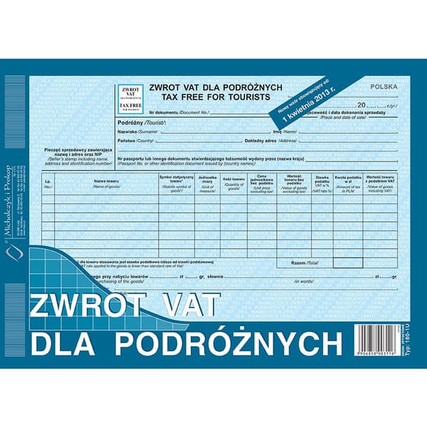 MOMSREFUSION FOR REJSENDE (OFFSET) MICHALCZYK OG PROKOP A4