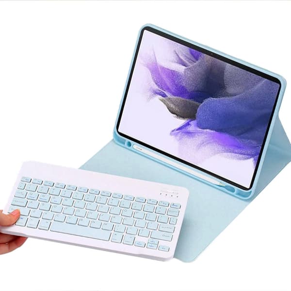 Strado Tablettikotelo näppäimistöllä Samsung Galaxy Tab S7 FE/ S7 Plus - CFS7FE (sininen) universaali