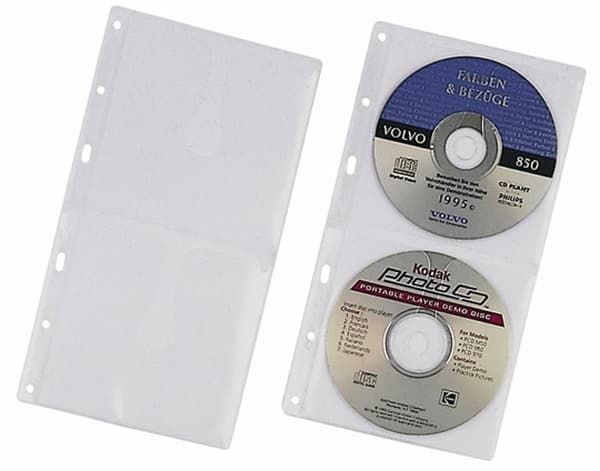 DURABLE etui til 2 CD/DVD-skiver transparent 5 stk