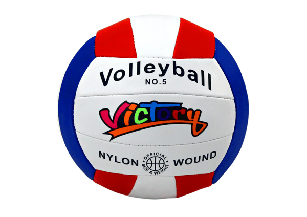 Hvid Volleyball, Størrelse 5, Farverig