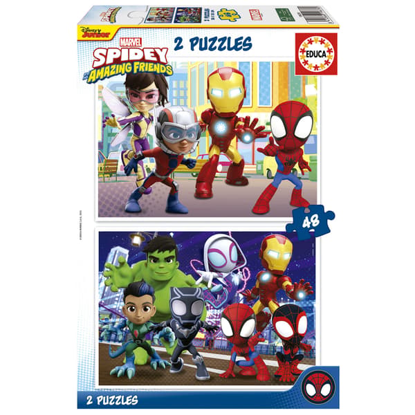 2 palapelin setti Educa Spidey Amazing Friends