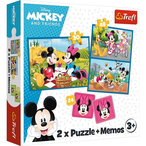 2in1 palapelit + muistipelit Tapaa Disneyn sankarit TREFL