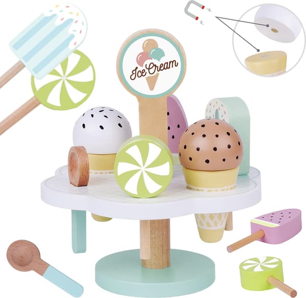 TOOKY TOY Magnetisk Is i Træ på Stativ
