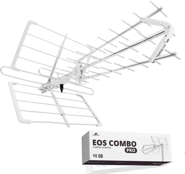 DVB-T2 Spacetronik EOS PRO Combo UHF+VHF LTE 5G -suunta-antenni (valkoinen)