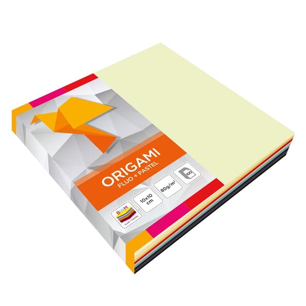 Origami 10x10cm Fluo+Pastellit x 100K