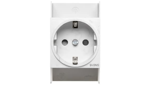 Hager Schuko 10/16A 250V AC modulstikdåse til skinner I isoleret (SN016)