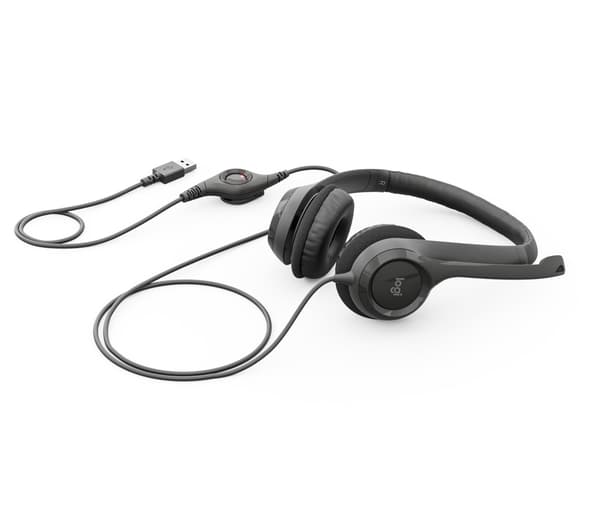 Kuulokkeet mikrofonilla Logitech LGT-H390 Musta