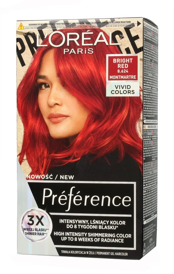 L'Oreal Paris L'oreal_Preference Vivid Colors Hårfarve 8.624 Klar Rød