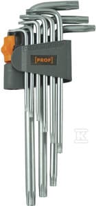 TORX NØGLESÆT - 9 NØGLER