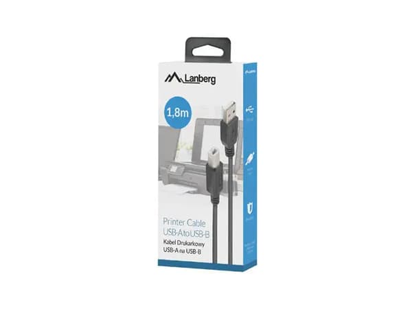 LANBERG USB 1,8 m AM-BM 2.0 1,8 M FERRYT BOX Musta