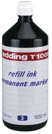 Edding blæk til permanente tuscher 1000ML blå (T1000/003/N ED)