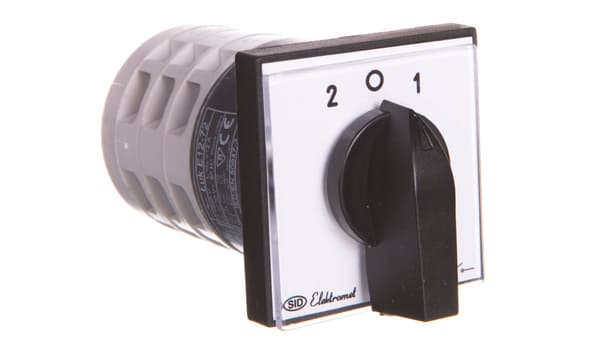 Elektromet knastafbryder 2-0-1 3P 12A IP65 Luk E12-72 med plade (921272)