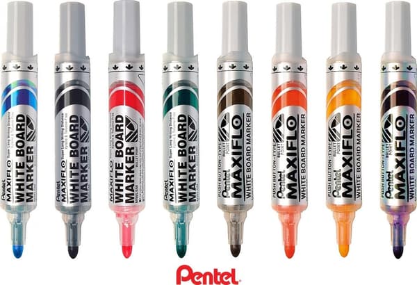 Tavlemarkør Pentel Maxiflo MWL5M gul