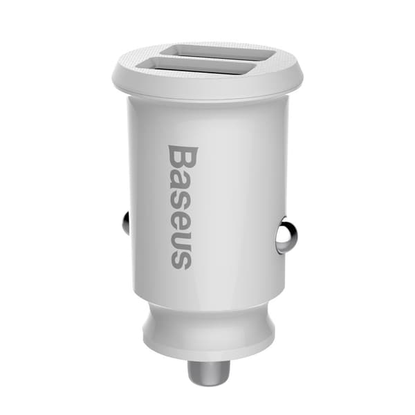 Baseus Biloplader Grain 3.1A Hvid (CCALL-ML02)