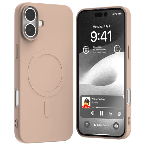 Mercury Semi-Silicon MagSafe iPhone 16 Plus (6.7), ROSA SAND/PUDREROSA