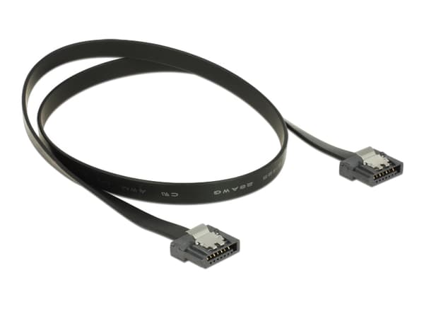 Delock SATA - SATA, 0.5m, Svart (83841)