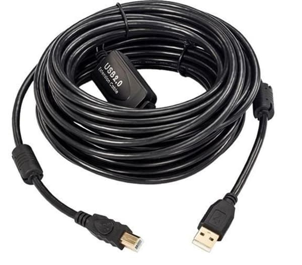 MicroConnect Aktivt USB 2.0 A-B Kabel, 20M Med integreret repeater/forstærker, Op til 480 Mbps dataoverførsel