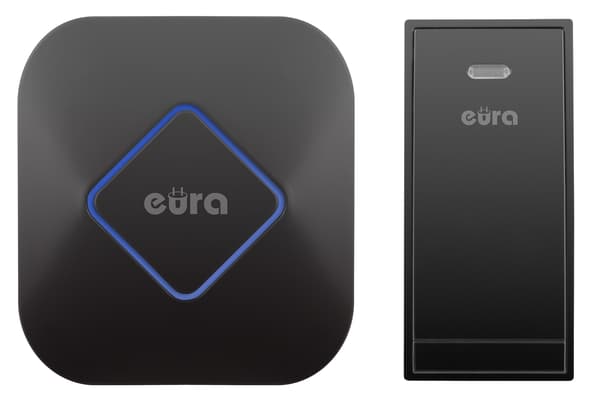 TRÅDLØS DØRKLOKKE \"EURA\" WDP-83H2 \"JAZZ\" batterifri SORT