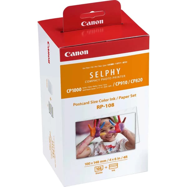 Canon papper + färgbandskassett RP-108 - 2-pack