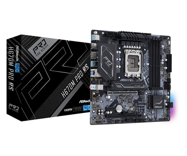 ASRock H670M Pro RS - bundkort - micro ATX - LGA1700 Socket - H670