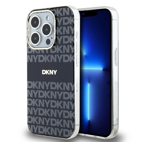 DKNY DKHMP15XHRHSEK iPhone 15 Pro Max 6.7\" sort/sort hardcase IML Mono & Stripe MagSafe