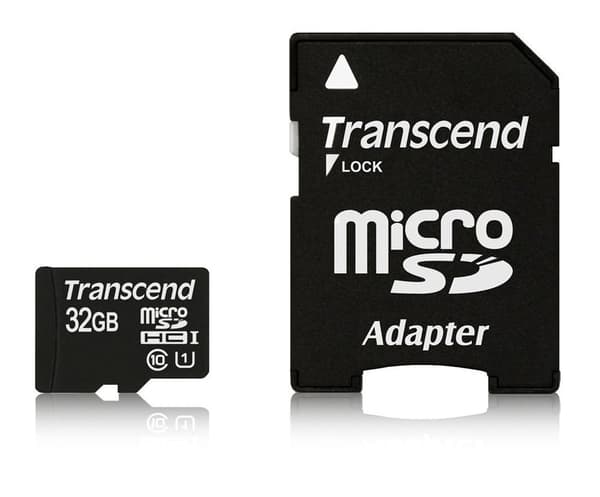 Transcend microSDHC 32GB Class 10 UHS-I 400x + SD-adapter