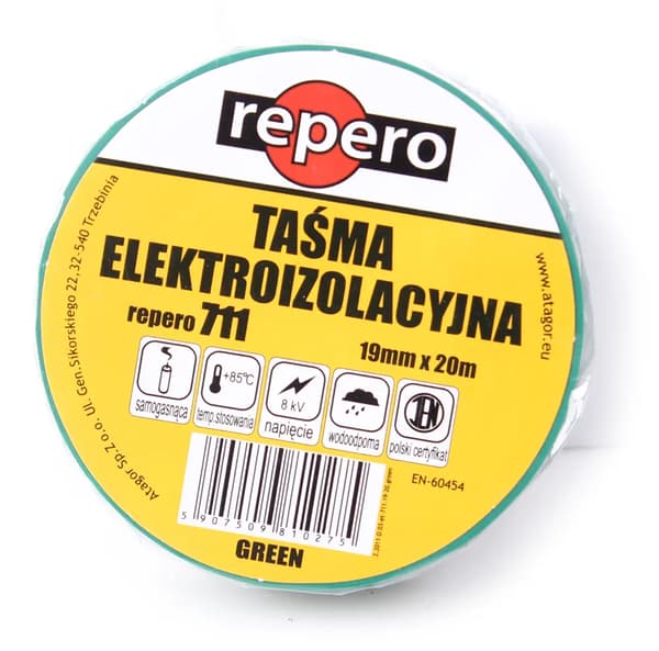 PVC-eristysteippi, vihreä