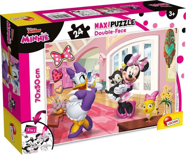 Lisciani Dobbeltsidet Maxi Puslespil 24 Minnie Mouse