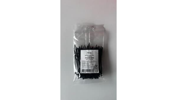 Kabelbinder 160x4.8 sort UV PV itaLine /100 stk /